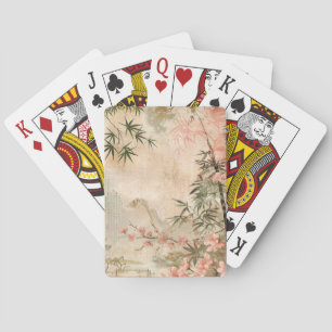 Cherry Blossom Garden Scene (1) Playing Cards