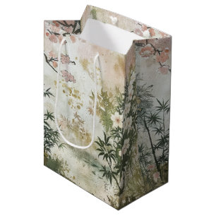 Cherry Blossom Garden Scene (6) Medium Gift Bag