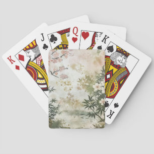 Cherry Blossom Garden Scene (6) Playing Cards