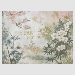 Cherry Blossom Garden Scene (6) Tissue Paper