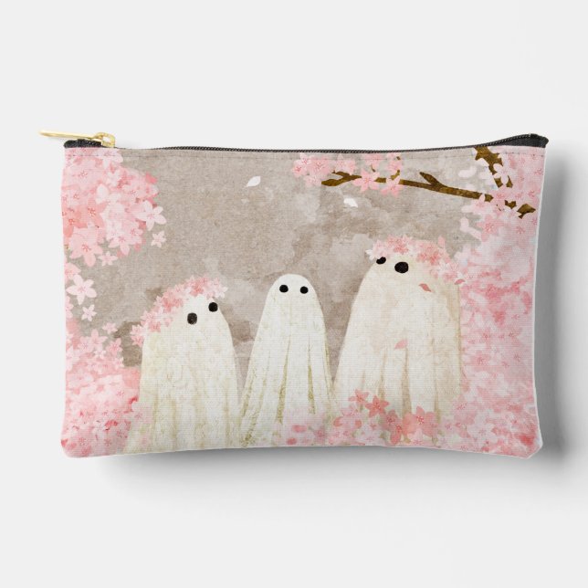 Cherry Blossom Ghosts Accessory Pouch (Front)