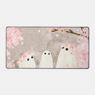 Cherry Blossom Ghosts Desk Mat