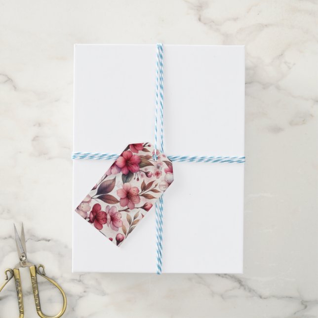 Cherry Blossom Gift Tags (With Twine)