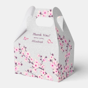 Cherry Blossom  Glitter Custom Thank You Favour Bo Favour Box