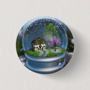Cherry Blossom Globe Button