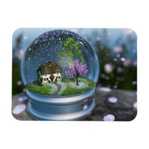 Cherry Blossom Globe Flexible Magnet