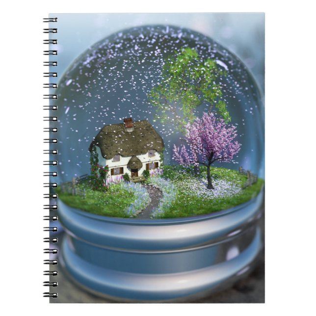 Cherry Blossom Globe Notebook (Front)