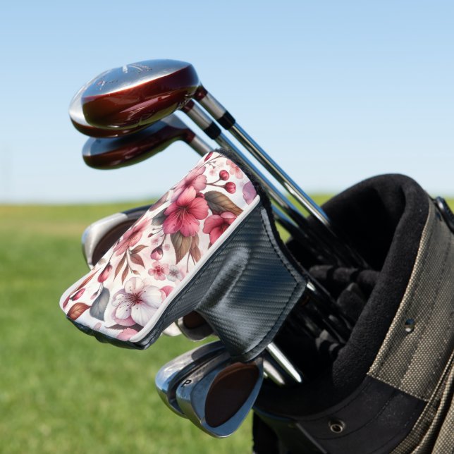 Cherry Blossom Golf Head Cover (In Situ)