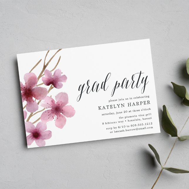 Cherry Blossom | Graduation Party Invitation (Creator Uploaded)