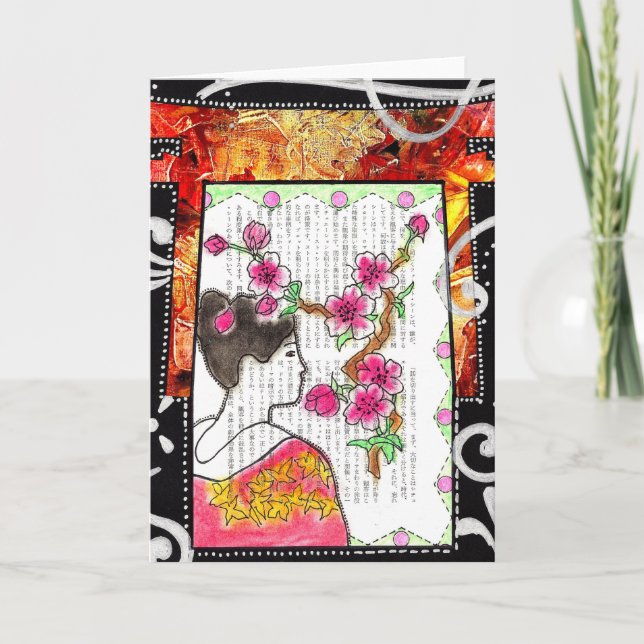 Cherry Blossom Greeting Card (Front)