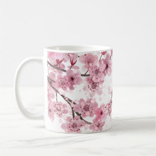 Cherry Blossom Hand Illustrated Print Coffee Mug