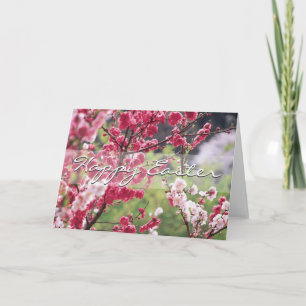 Cherry Blossom Happy Easter Greeting Card