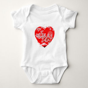 Cherry Blossom Heart Baby Bodysuit