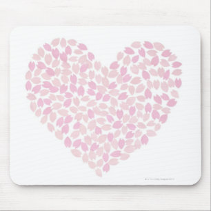 Cherry Blossom Heart Mouse Mat