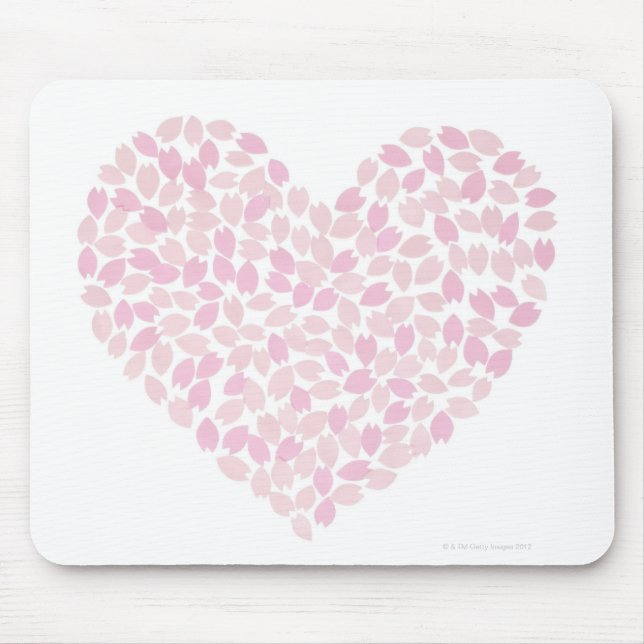Cherry Blossom Heart Mouse Mat (Front)