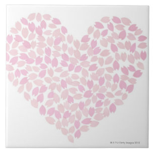Cherry Blossom Heart Tile