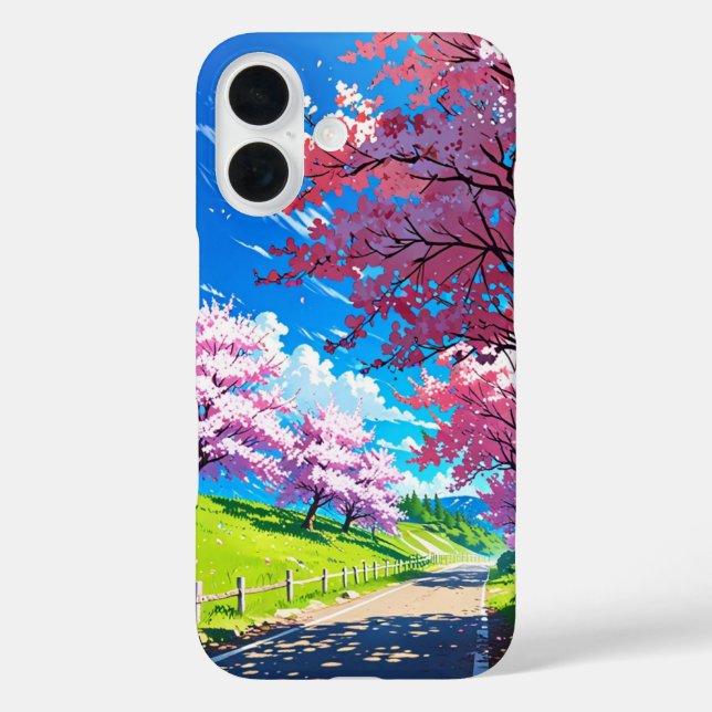 Cherry Blossom Hills – Anime Spring Landscape Case-Mate iPhone Case (Back)
