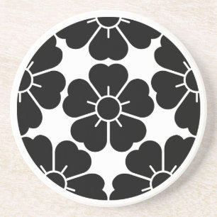 Cherry blossom in Five equal parts cherry blossom Coaster
