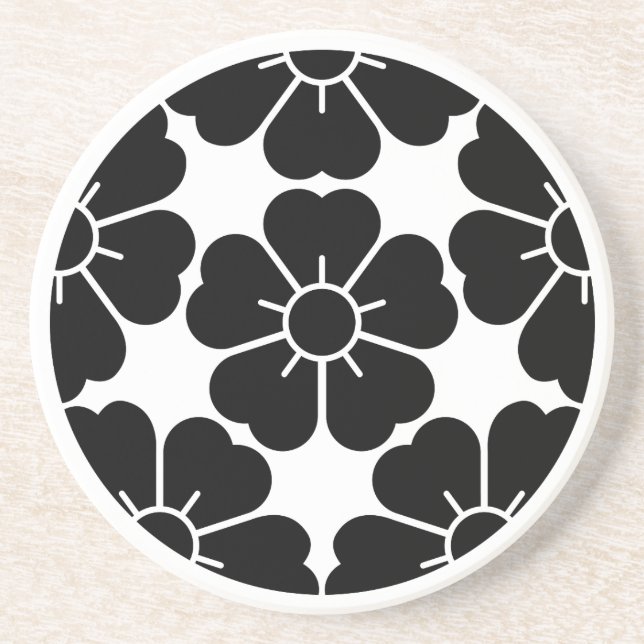Cherry blossom in Five equal parts cherry blossom Coaster (Front)