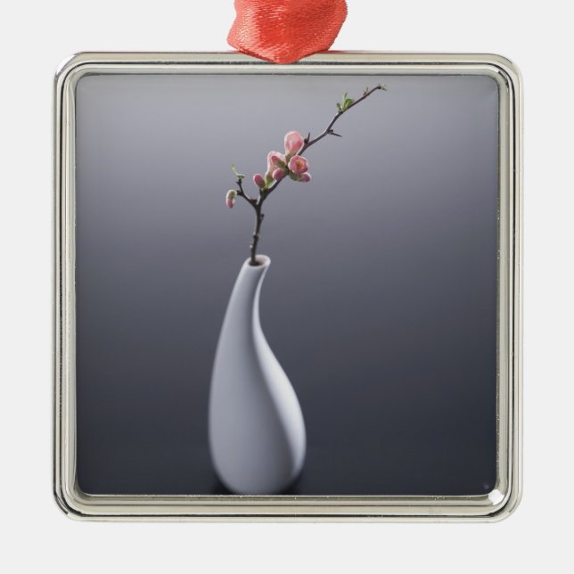 Cherry blossom in vase metal tree decoration (Front)