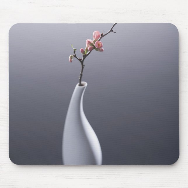 Cherry blossom in vase mouse mat (Front)
