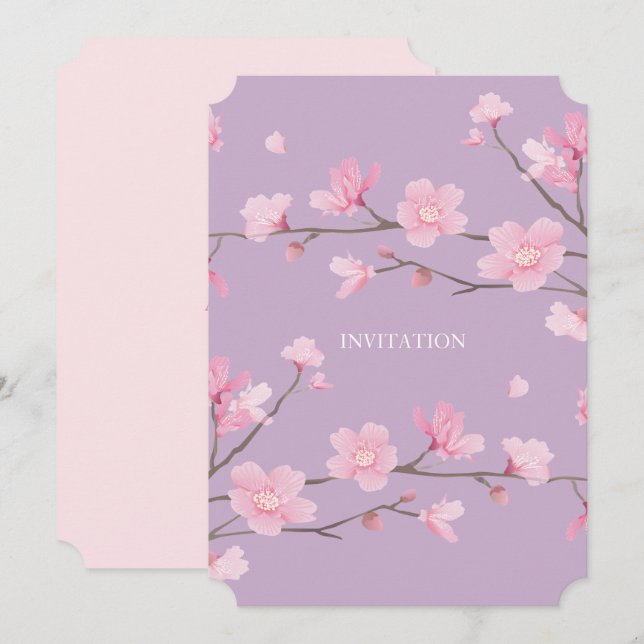 Cherry Blossom Invitation (Front/Back)