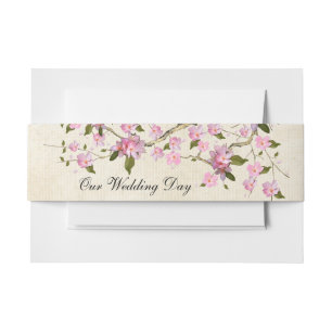 Cherry Blossom Invitation Belly Band