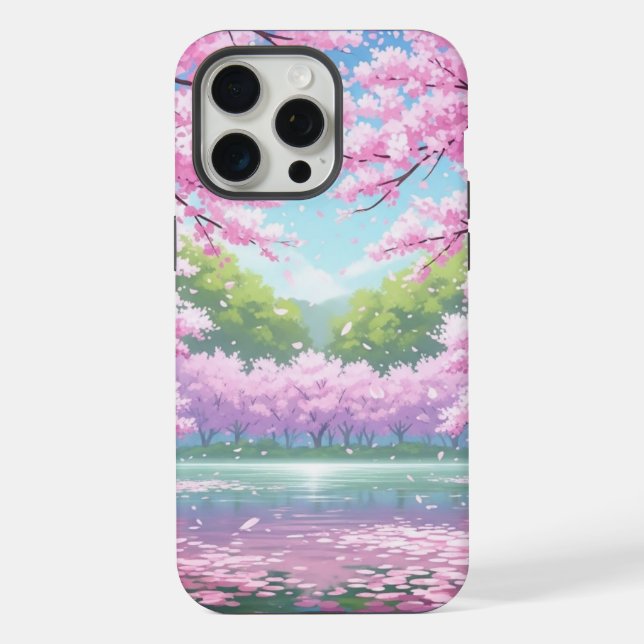 Cherry Blossom iPhone 15 Pro Max Cases (Back)