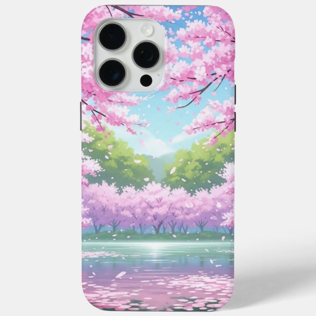 Cherry Blossom iPhone 15 Pro Max Cases (Back)
