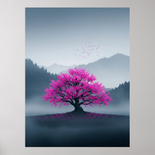 Cherry Blossom Japan Art Poster
