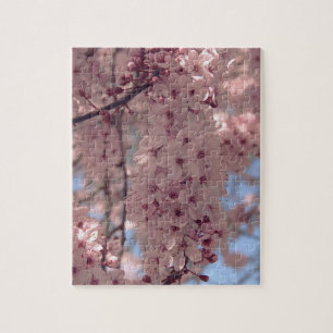 Cherry blossom Japan floral pink pretty unique Jigsaw Puzzle