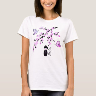 Cherry Blossom Japanese Character 6a T-Shirt