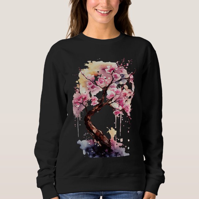 Cherry Blossom Japanese Cherry Tree Sweatshirt (Front)