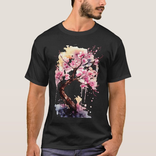 Cherry Blossom Japanese Cherry Tree T-Shirt (Front)