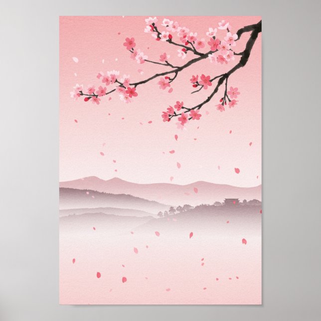 Cherry Blossom Japanese Print (Front)