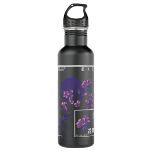 Cherry Blossom Japanese Retro Graphic Pullover Hoo 710 Ml Water Bottle
