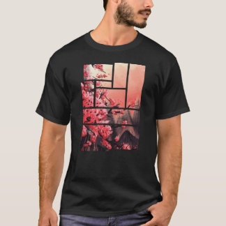 Cherry Blossom Japanese Retro Graphic T-Shirt