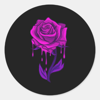 Cherry Blossom Japanese Rose Classic Round Sticker