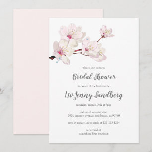 Cherry Blossom Japanese Sakura Bridal Shower Invitation