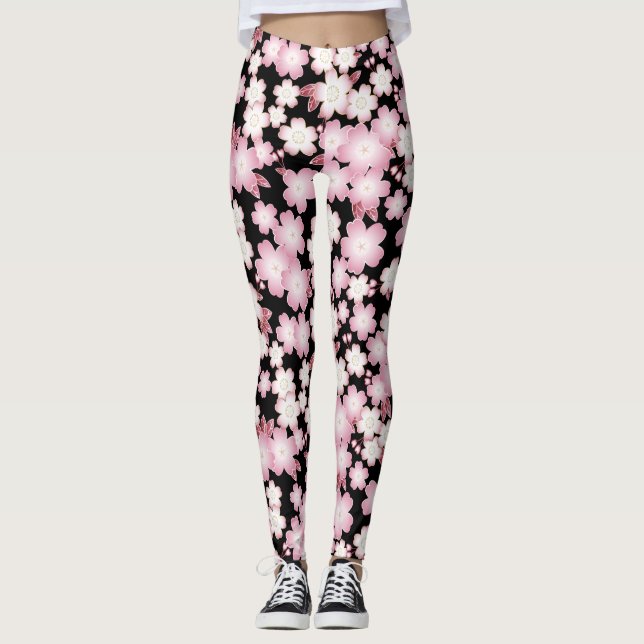 Cherry Blossom -Japanese Sakura- Leggings (Front)