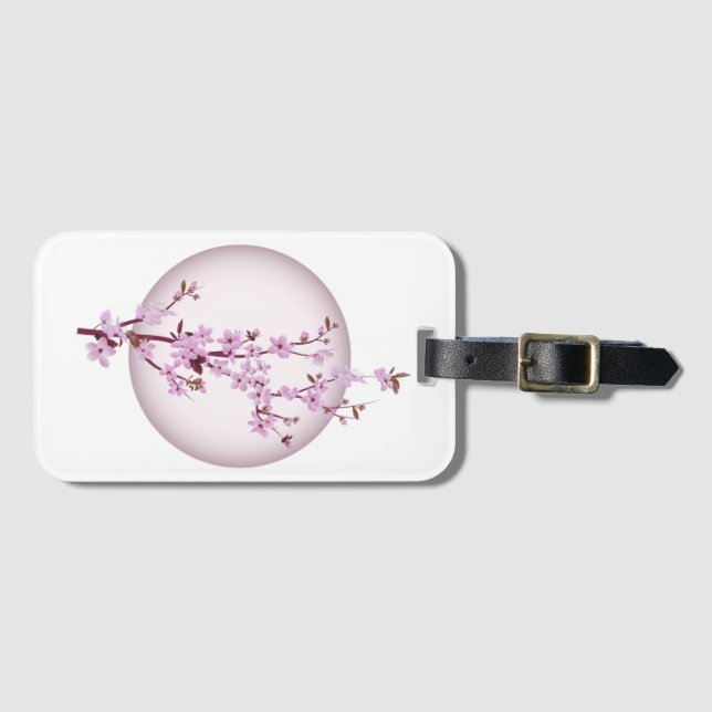 Cherry Blossom Japanese Sakura  Luggage Tag (Front Horizontal)