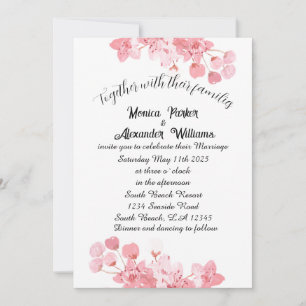 Cherry Blossom Japanese Sakura Pink Flowers  Invitation