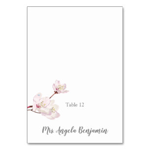 Cherry Blossom Japanese Sakura Wedding Place Card