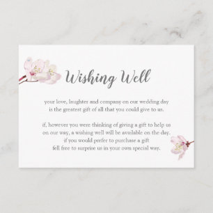 Cherry Blossom Japanese Sakura Wishing Well Enclosure Card