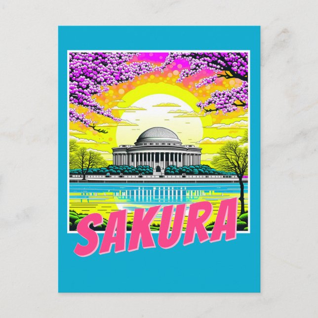 Cherry Blossom Jefferson Memorial  Postcard (Front)