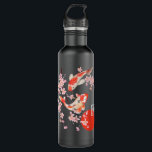 Cherry Blossom Koi Carp Fish Japanese Sakura Graph 710 Ml Water Bottle<br><div class="desc">Cherry Blossom Koi Carp Fish Japanese Sakura Graphic Art</div>