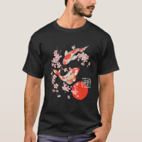 Cherry Blossom Koi Carp Fish Japanese Sakura Graph