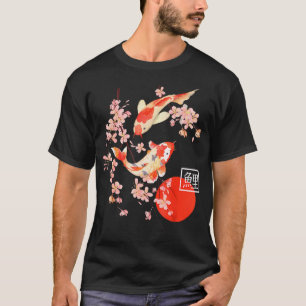 Cherry Blossom Koi Carp Fish Japanese Sakura T-Shirt