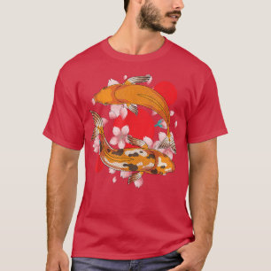 Cherry Blossom Koi Fish Pond Nishikigoi Sakura Koi T-Shirt