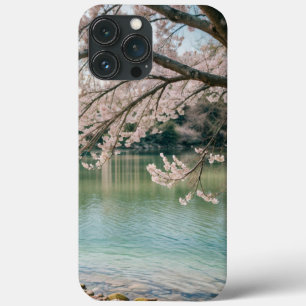 cherry blossom lake iPhone 13 pro max case